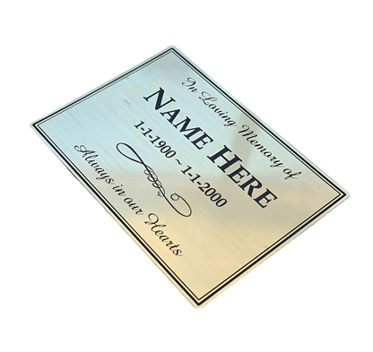 Gold plaque